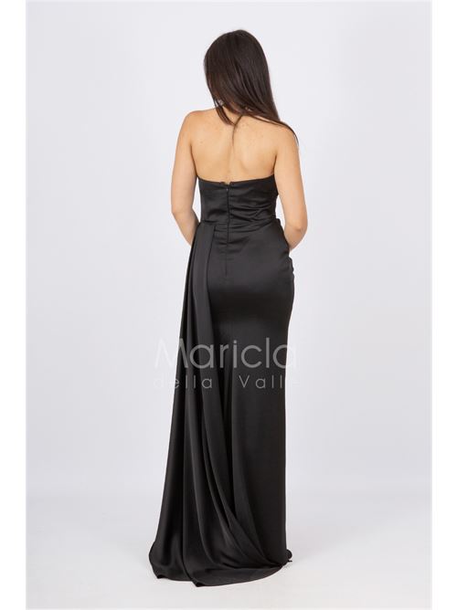 abito con scollatura pietre MARICLA ELEGANCE | CAR58080NERO